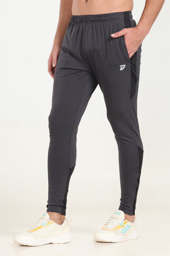 KA53 Drifit Trackpant With Bottom Zipper | Dark Grey