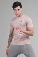 KA 53 Camouflage Jacquard Lycra Tshirt | Peach