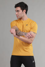 KA 53 Camouflage Jacquard Lycra Tshirt |  Yellow