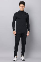 UNISEX BLACK ZIPPER LONG SLEEVE TOP | WHITE LOGO