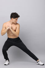 UNISEX BLACK BOTTOM ZIPPER PANT | GREY LOGO