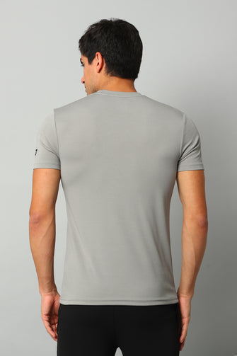 KA53 Chest Stripe DriFit Tshirt | Light grey