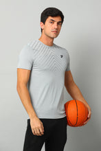 KA53 V Stipe DriFit Tshirt | Light Grey