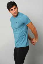 KA53 V Stipe DriFit Tshirt | Ocean Blue