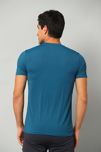 KA53 V Stipe DriFit Tshirt | Majenta Blue